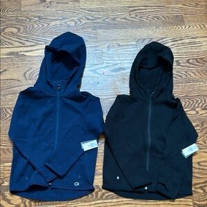 NWT Kids' Gap Navy and Black Hooded Zip-UPS